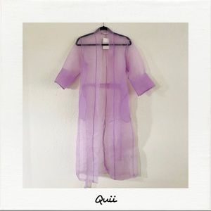 Quii Exquisite Collection Chiffon Robe NWT